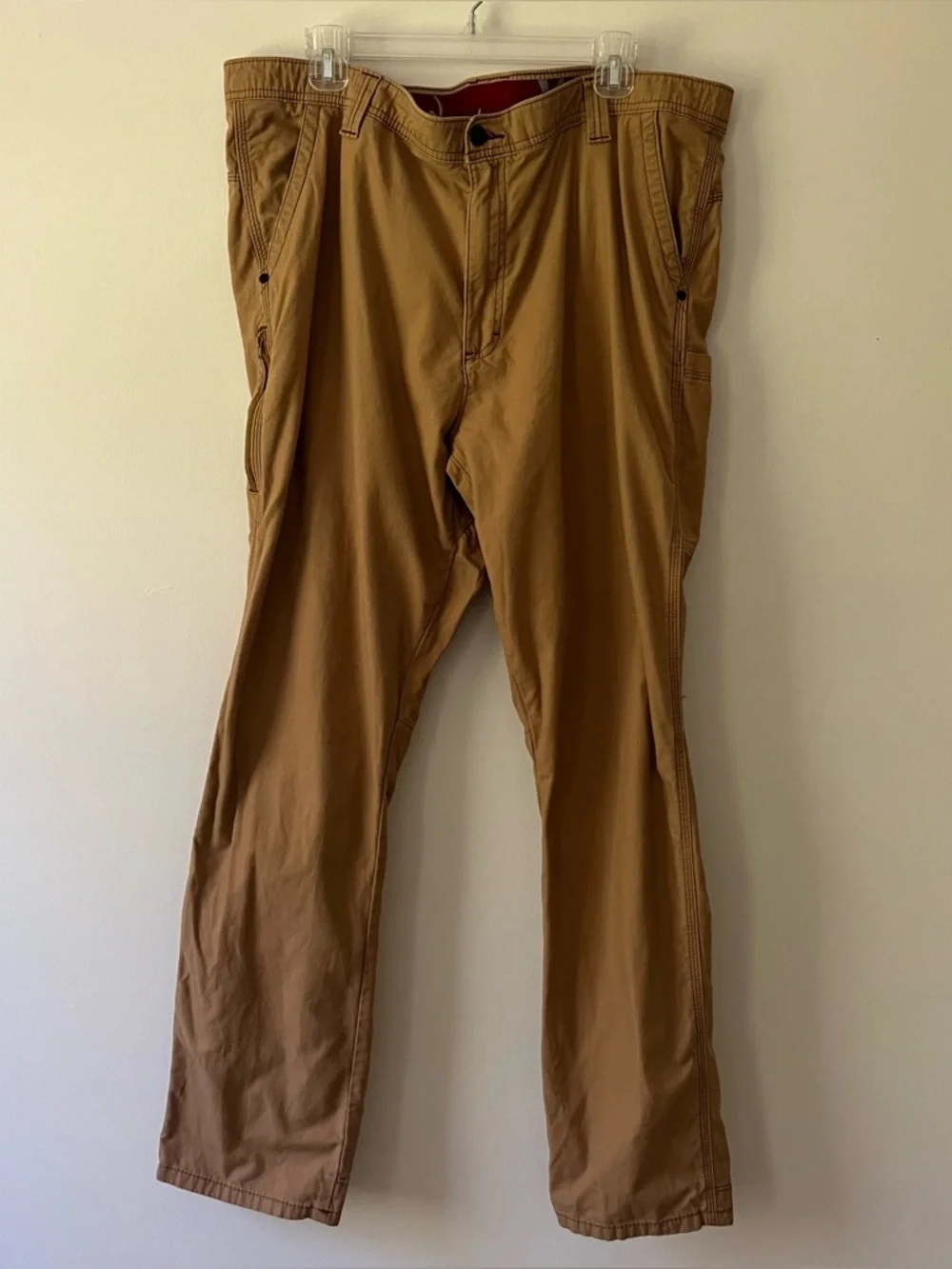 Men's Wrangler Work Pants 40 Tan Brown